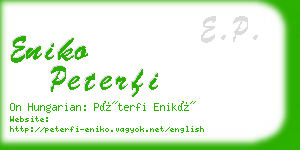 eniko peterfi business card